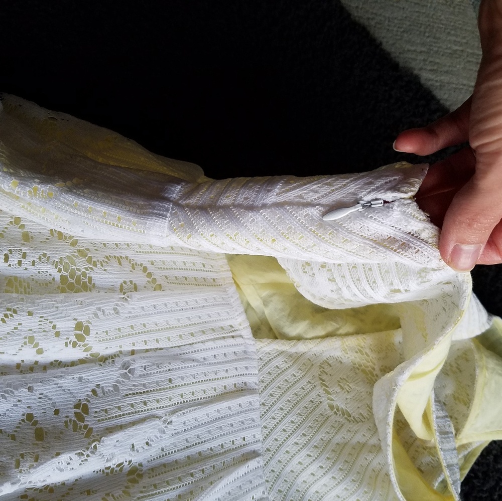 SOLD{Free People} White Lace Rocco Open Back Dress - Picture 7 of 7